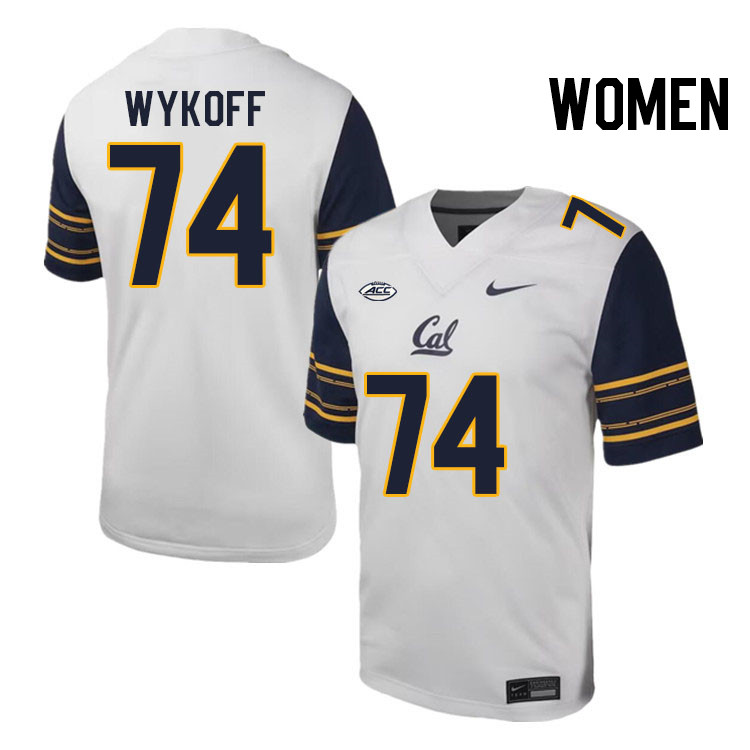 Women #74 Matthew Wykoff California Golden Bears ACC Conference College Football Jerseys Stitched Sa